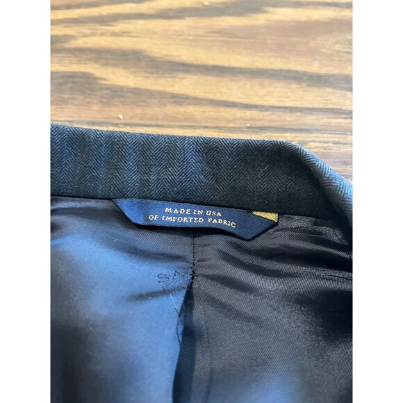 Brooks Bros Saxon dark gray two button wool suit jacket size 44L - Picture 3 of 7